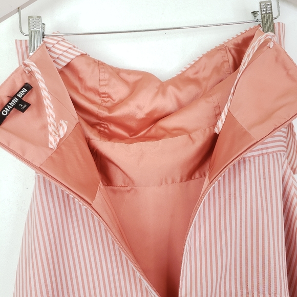 Gianni Bini Layla Strapless Ruffle Midi Dress 2 - Picture 7 of 8